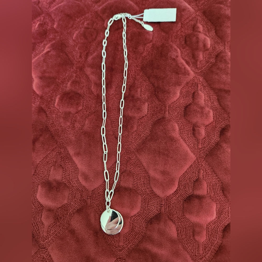 NWT LOFT SILVERTONE PAPERCLIP CHAIN NECKLACE
